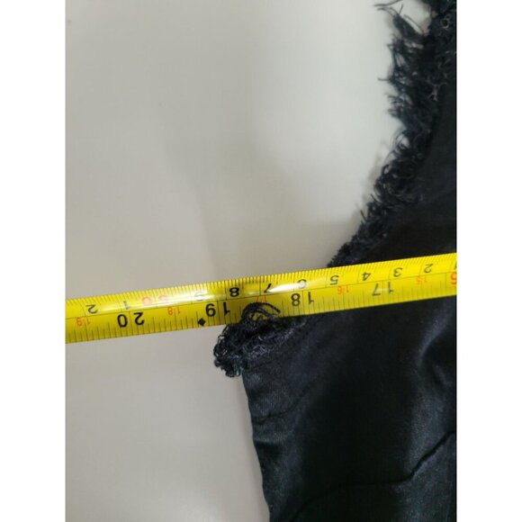 Trina Turk x INC Womens Dress M Black Linen Shift Lace Up Fringe Classic Beachy - Picture 5 of 5